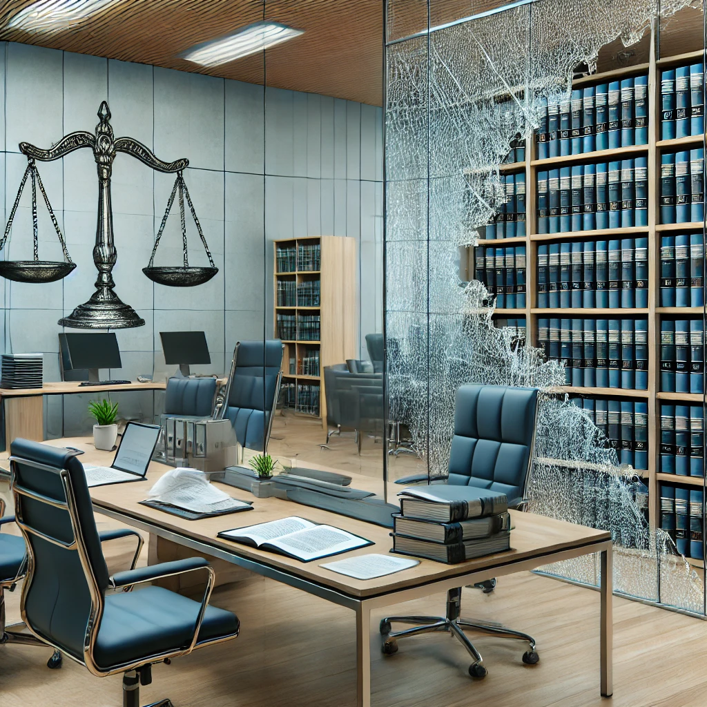 Office environment, broken insect screens, and legal aspects (Source - chat gpt)