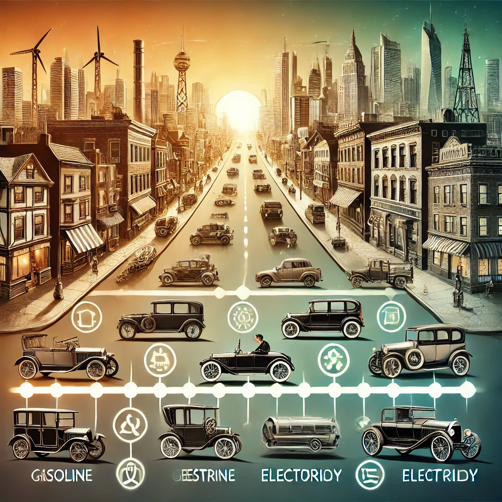 Timeline showing the evolution of the automobile over the past 100 years (Source - CHAT GPT)