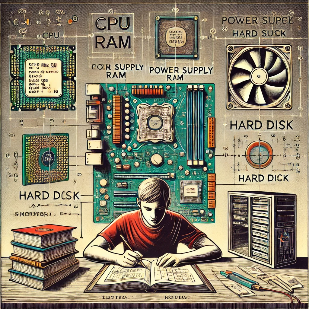 Computer components and their respective roles (Source - chat gpt)