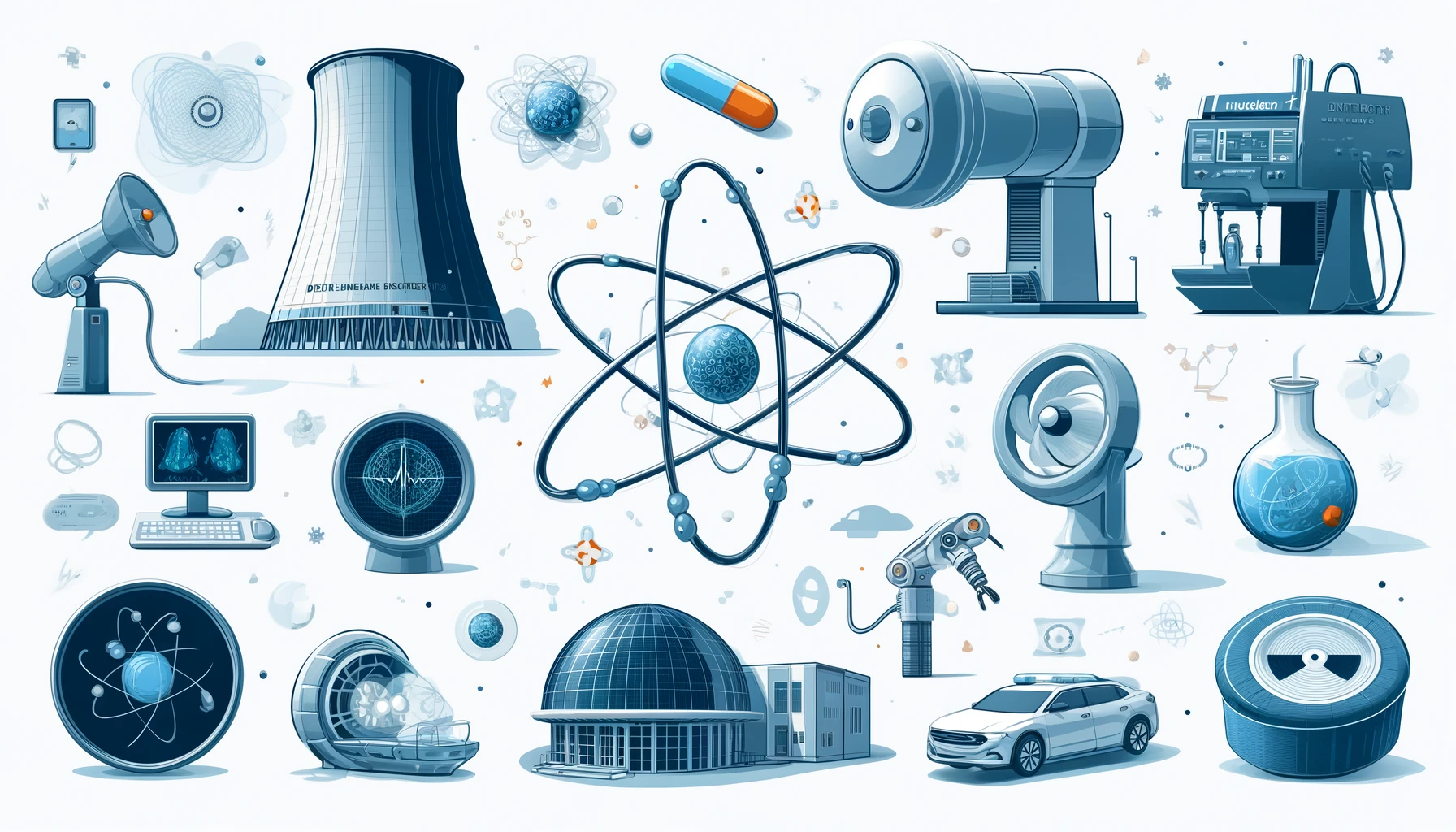 A visual representation of the core concepts of the Department of Nuclear Engineering (Source - CHAT GPT)