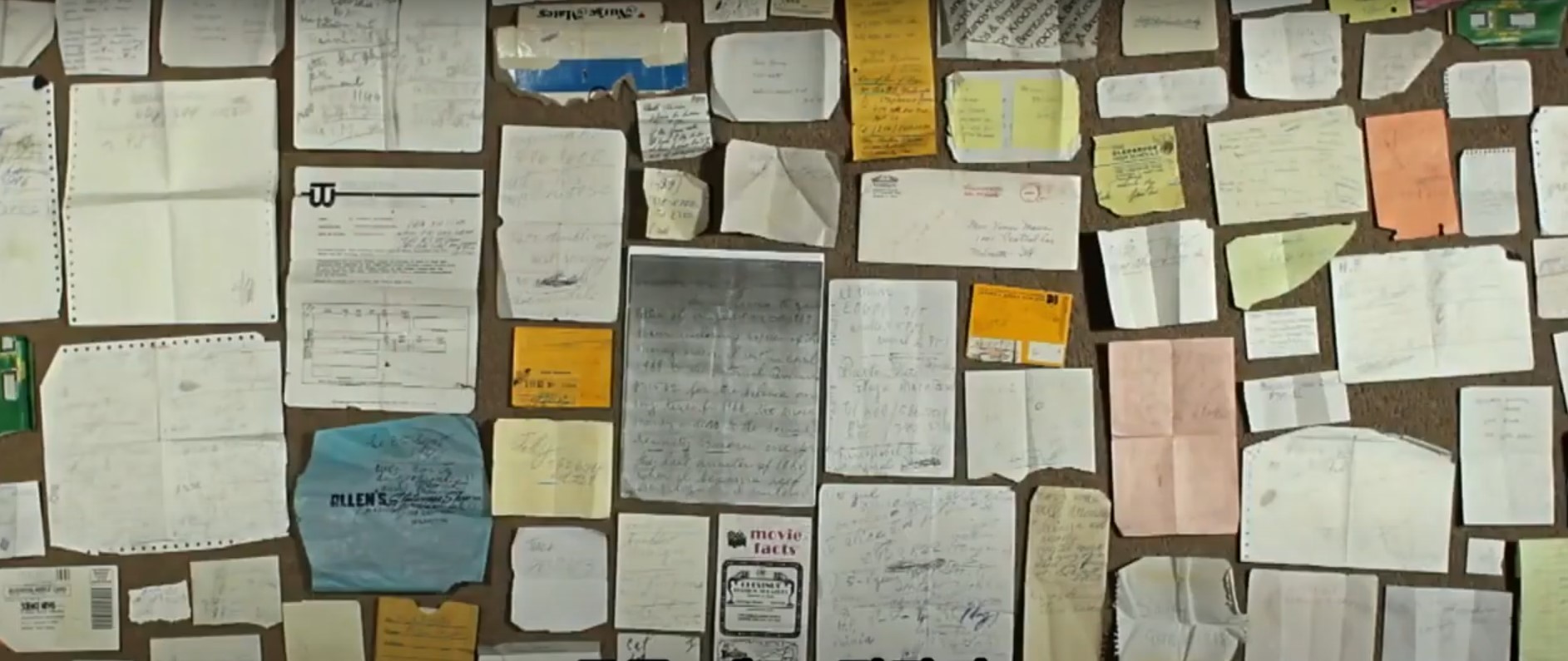 Organizing Vivian Maier's memorabilia such as coupon note flyers, bus tickets, train tickets, etc. (Source - https://www.youtube.com/watch?v=xip6Duas23Q)